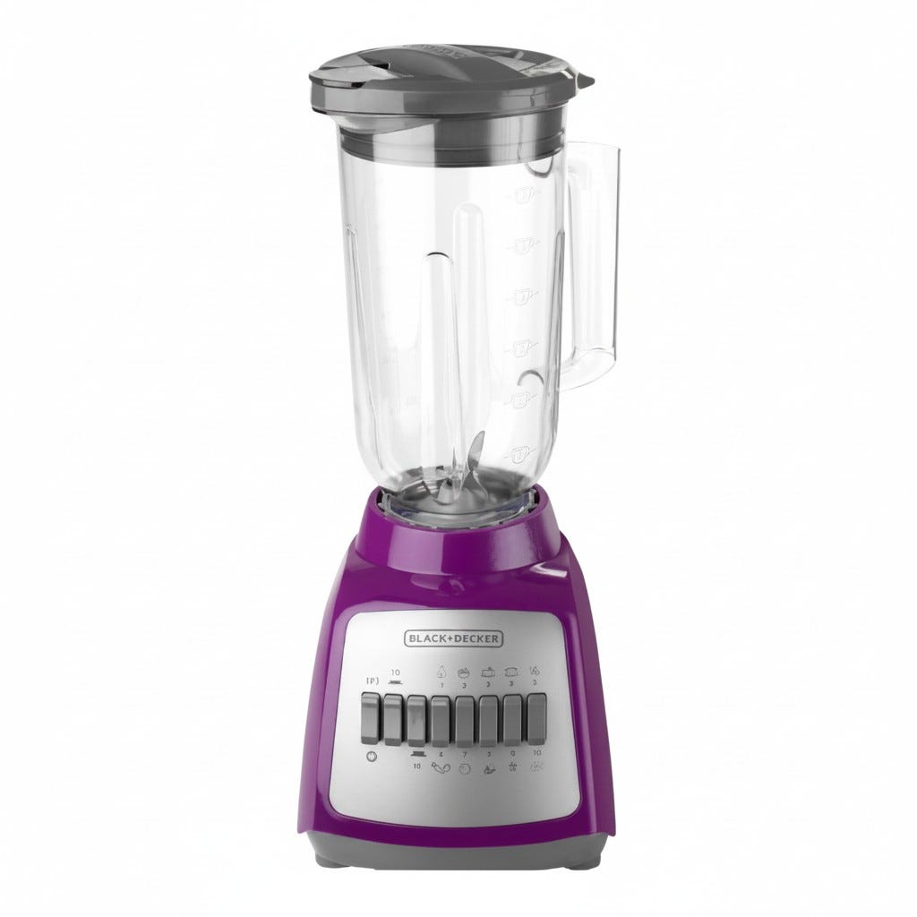 Licuadora De Bote Pl&aacute;stico 10 Velocidades Morado Black & Decker