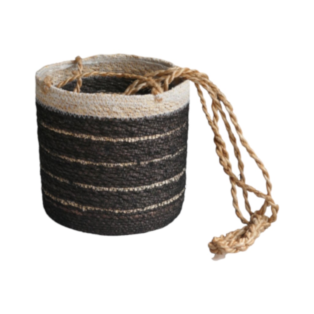 Macetero Colgante Negro 18X18Cm