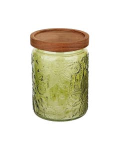 Recipiente De Algodón De Vidrio Verde 10x14cm