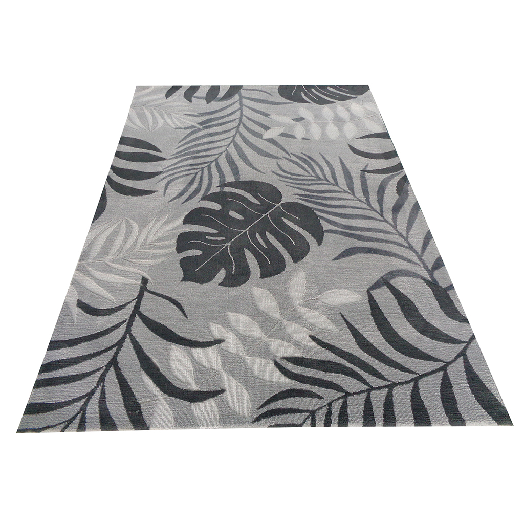 ALFOMBRA CON ESTAMPADO DE HOJAS