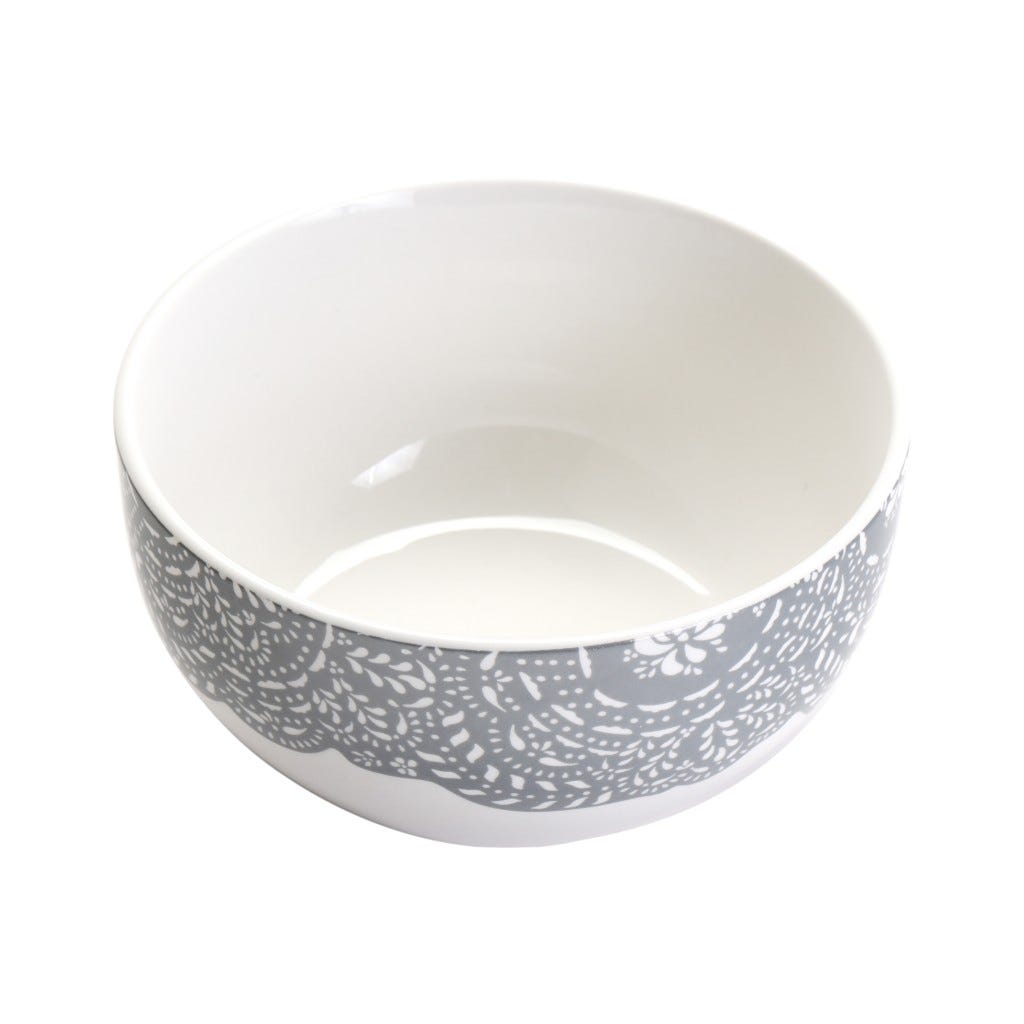 Bowl Blanco Con Estampado 14X14X6.5Cm/6X6X3In