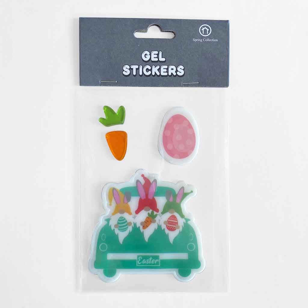 Calcomanía decorativa de gnomo de pascua en gel 10X15CM