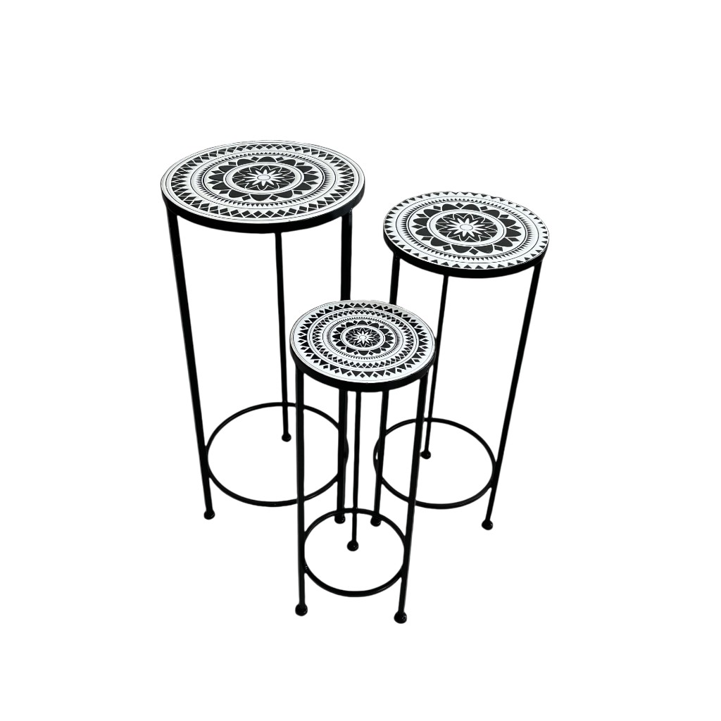 Soporte Redondo De Plantas 3Pzs 30X67Cm