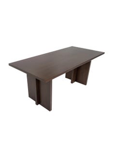 Mesa De Comedor Marrón Oscuro Har 200X100X76Cm