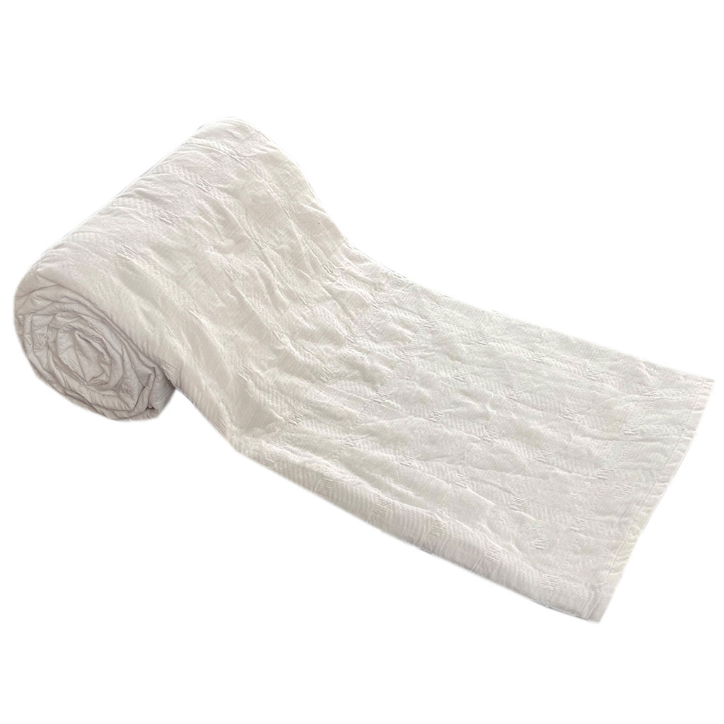 Cubrecama De Algodón Blanco Con Diseño 220x240cm