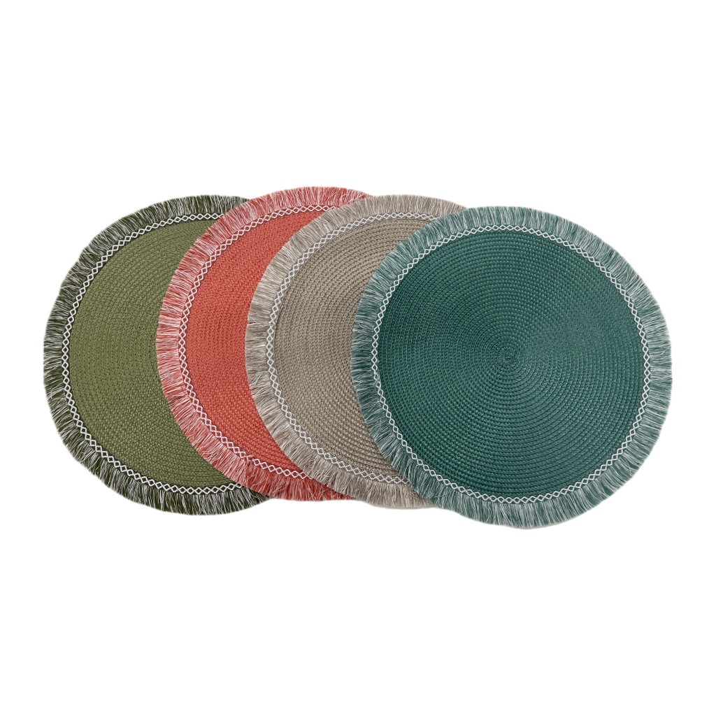 Individual De Colores Variados Con Flecos Surtidos