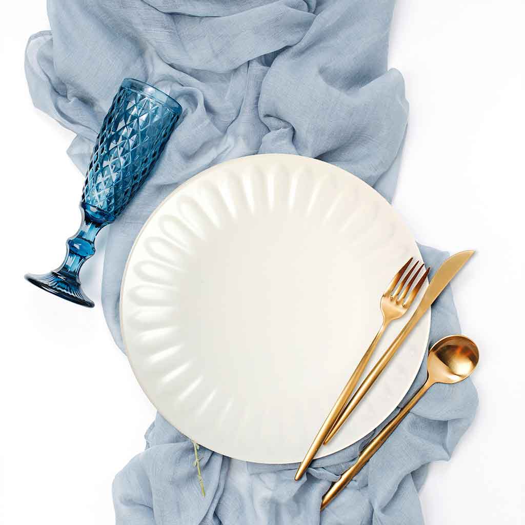 Plato De Cerámica Blanco 27cm