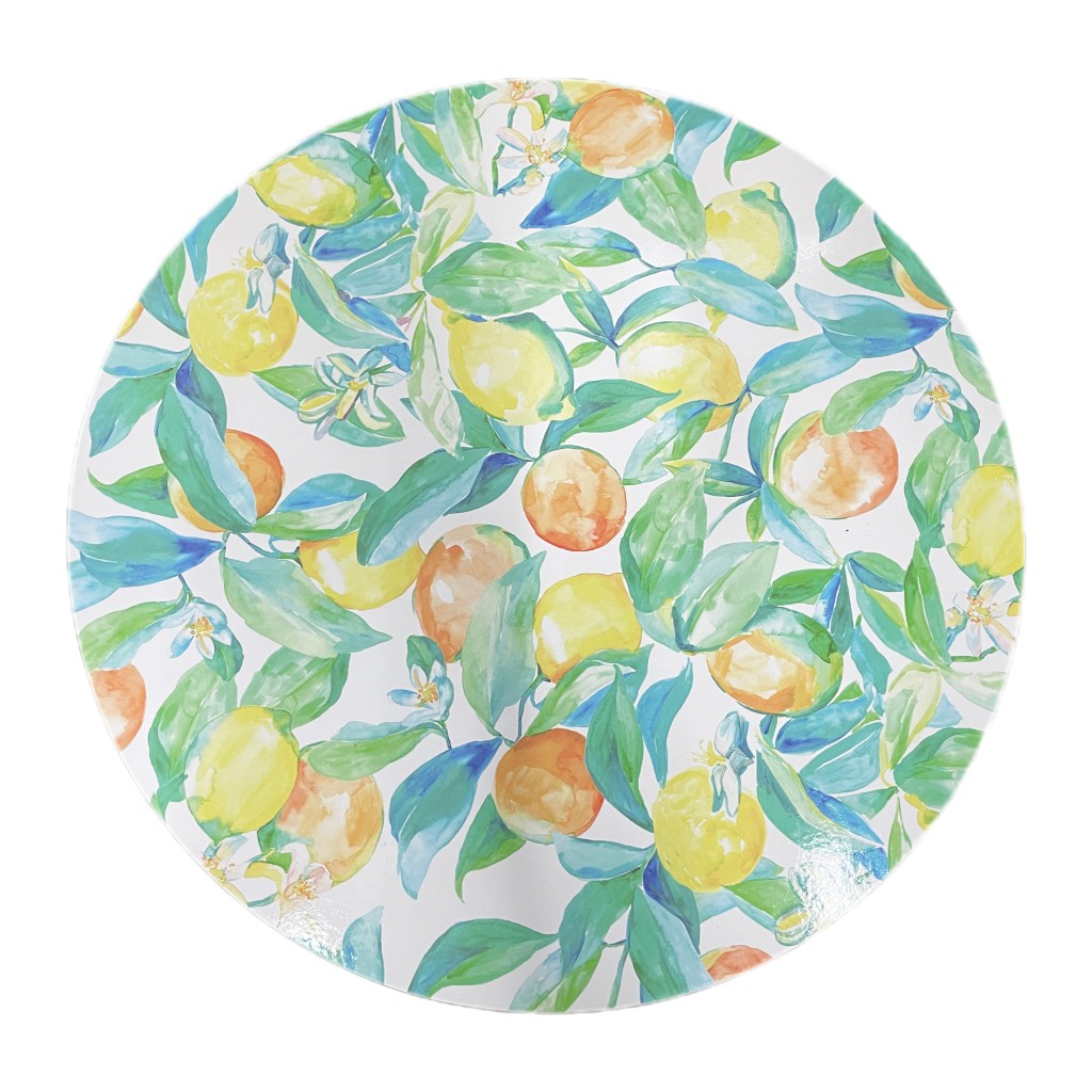 Individual Redondo Estampado De Fruta 38Cm