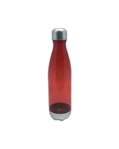 Botella De Plástico Roja Con Tapa De Rosca