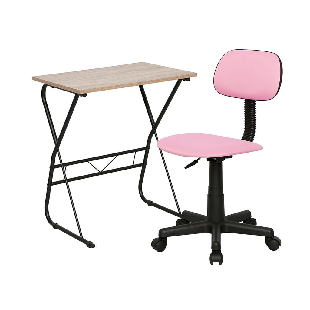 Set Escritorio Silla Zortek  Rosado 60X44X70Cm