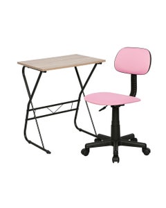 Set Escritorio Silla Zortek Rosado 60X44X70Cm