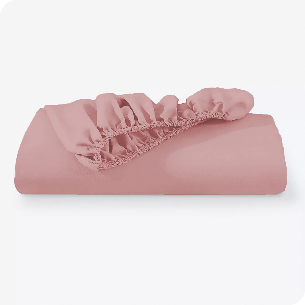 Sábana Bajera Full Rosado 137X199+30Cm