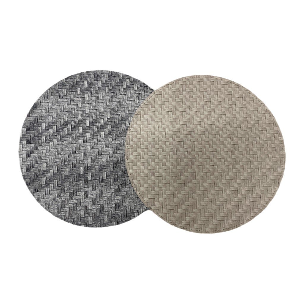 Individual Redondo De Colores Gris/Negro Surtidos 38Cm