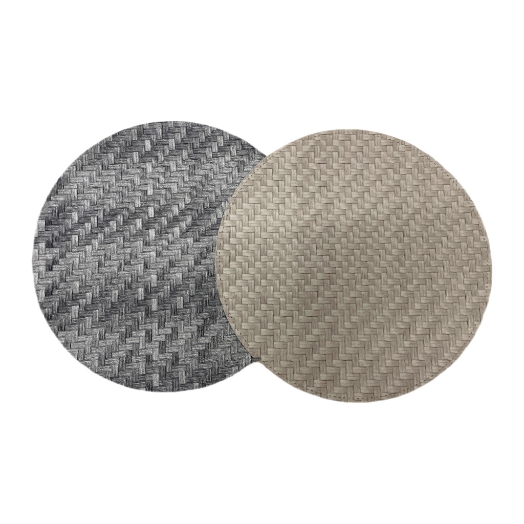 Individual Redondo De Colores Gris/Negro Surtidos 38Cm