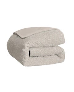 Edredón Queen Crema Estampado Set 3Pzs