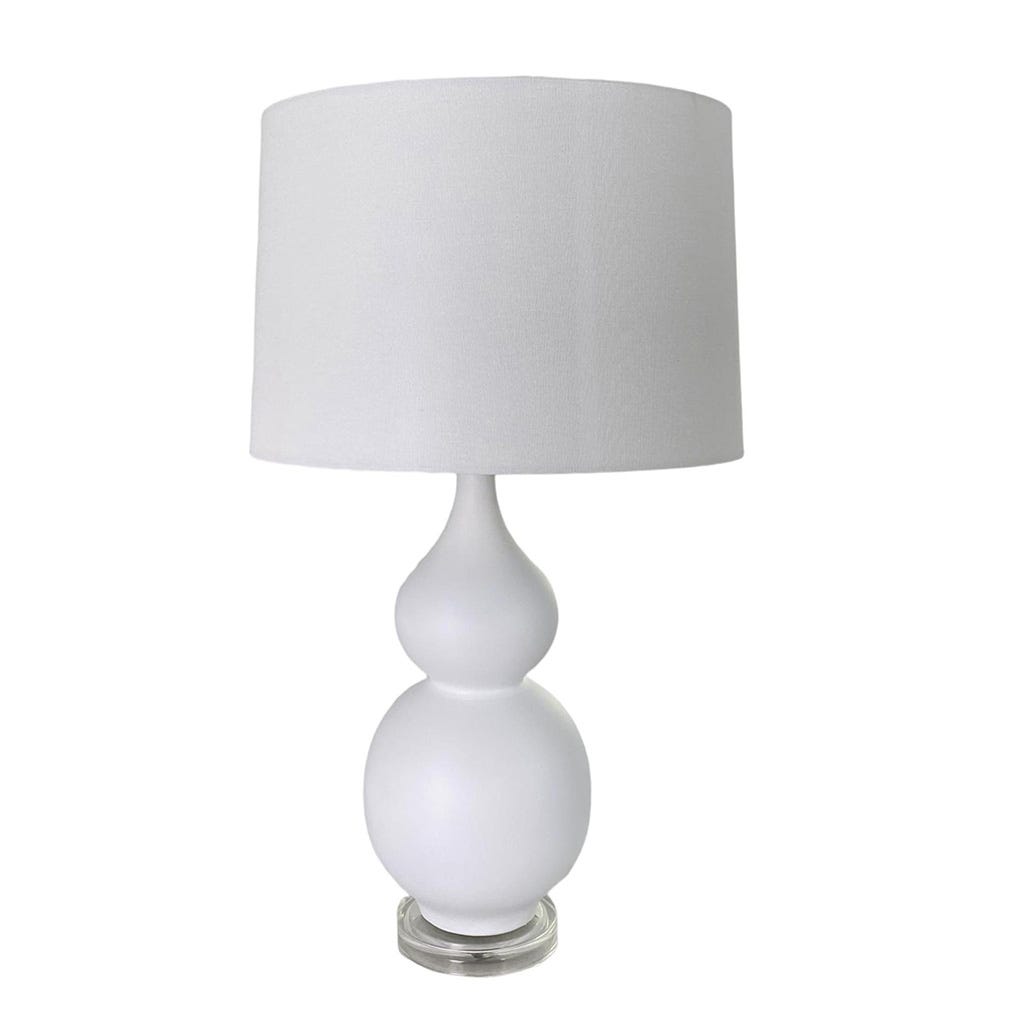 Lámpara De Mesa Blanca 37x37x66cm