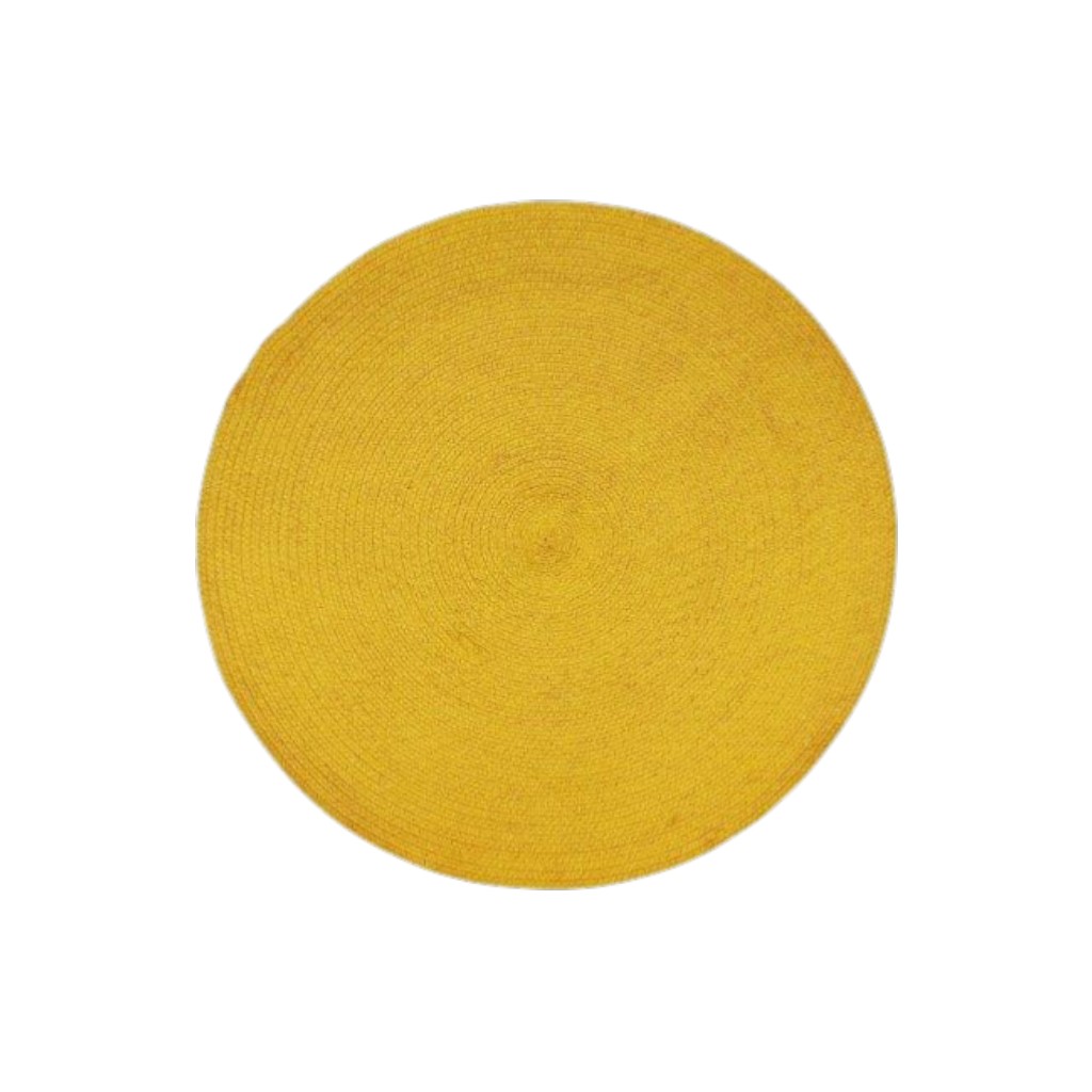 Alfombra Circular Amarillo 100cm