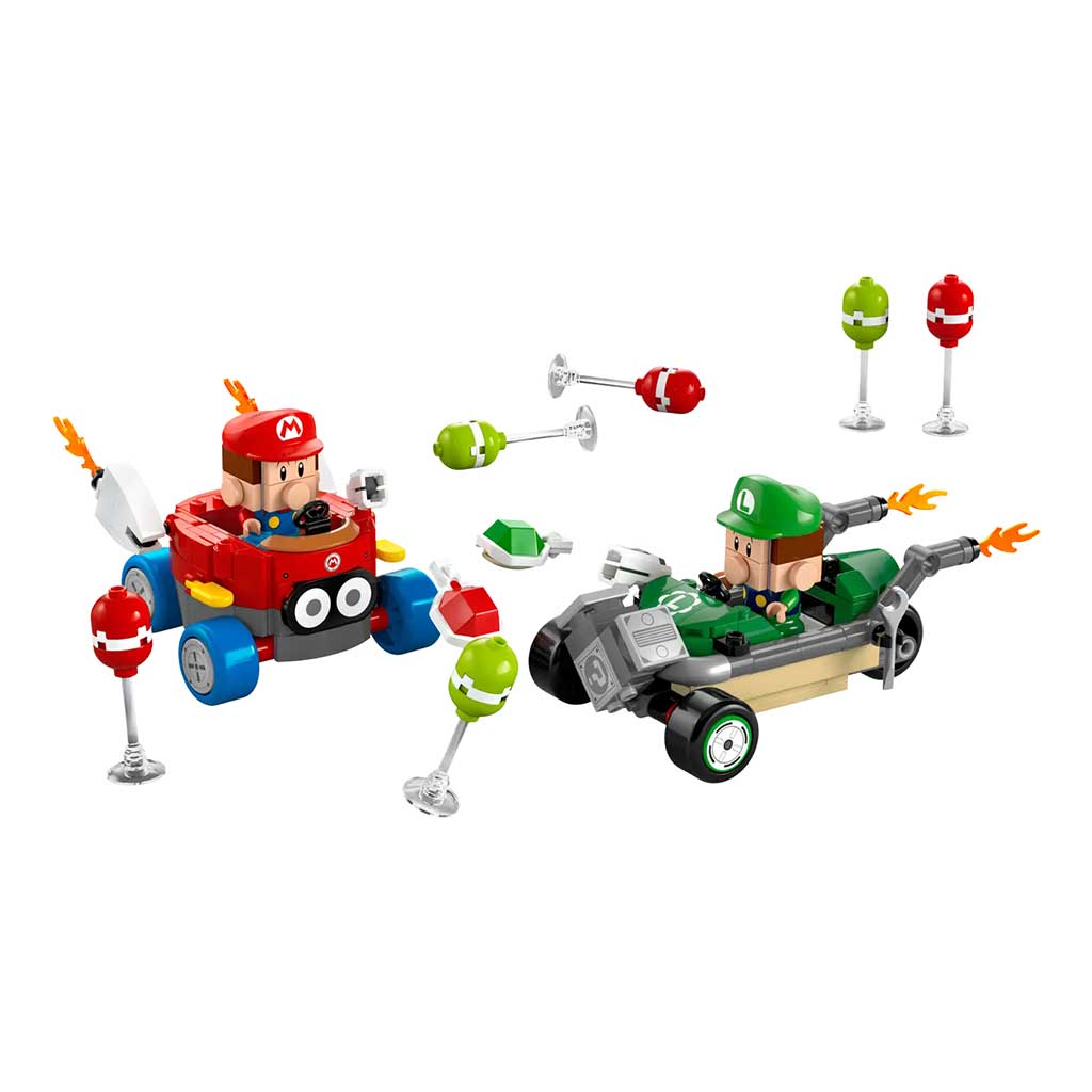 Bloques Lego Mario Kart: Bebé Mario Vs. Bebé Luigi