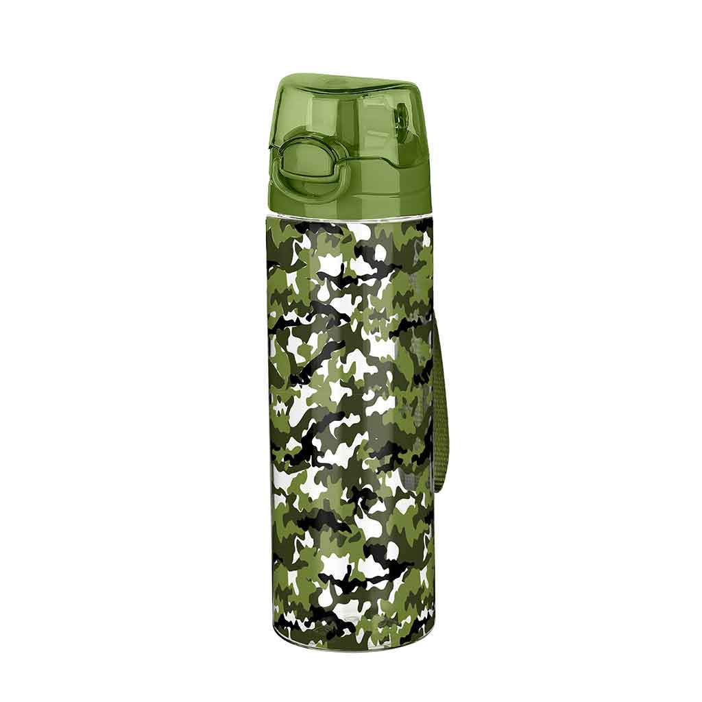 Botella De Agua Con Estampado Verde 700Ml