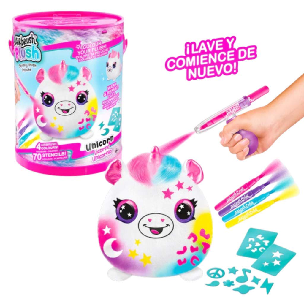 Airbrush Plush Peluche Con Aerógrafo Surtido