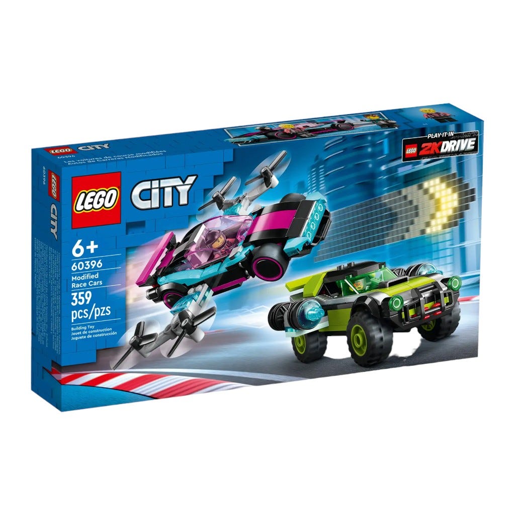Bloques Lego City Autos De Carrera Modificados