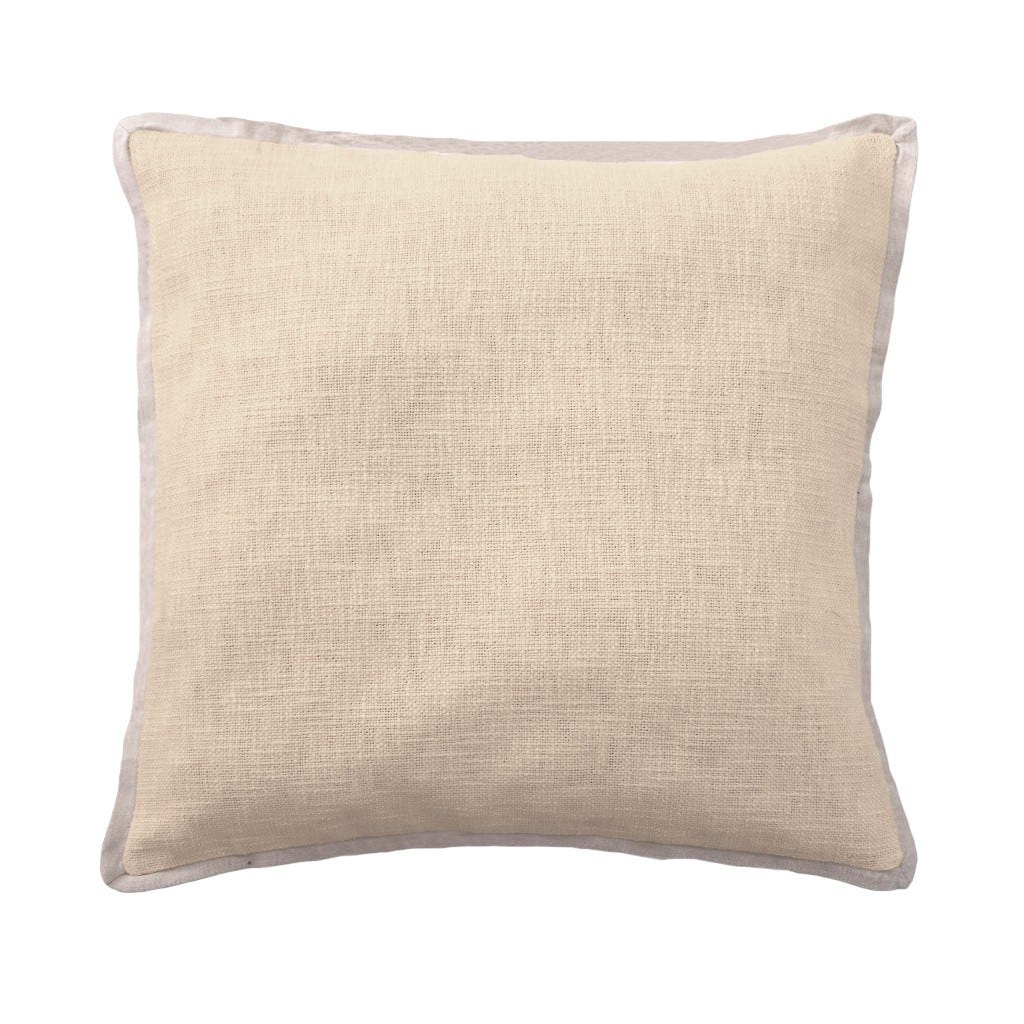 Coj&iacute;n Crema Con Borde 50X50Cm