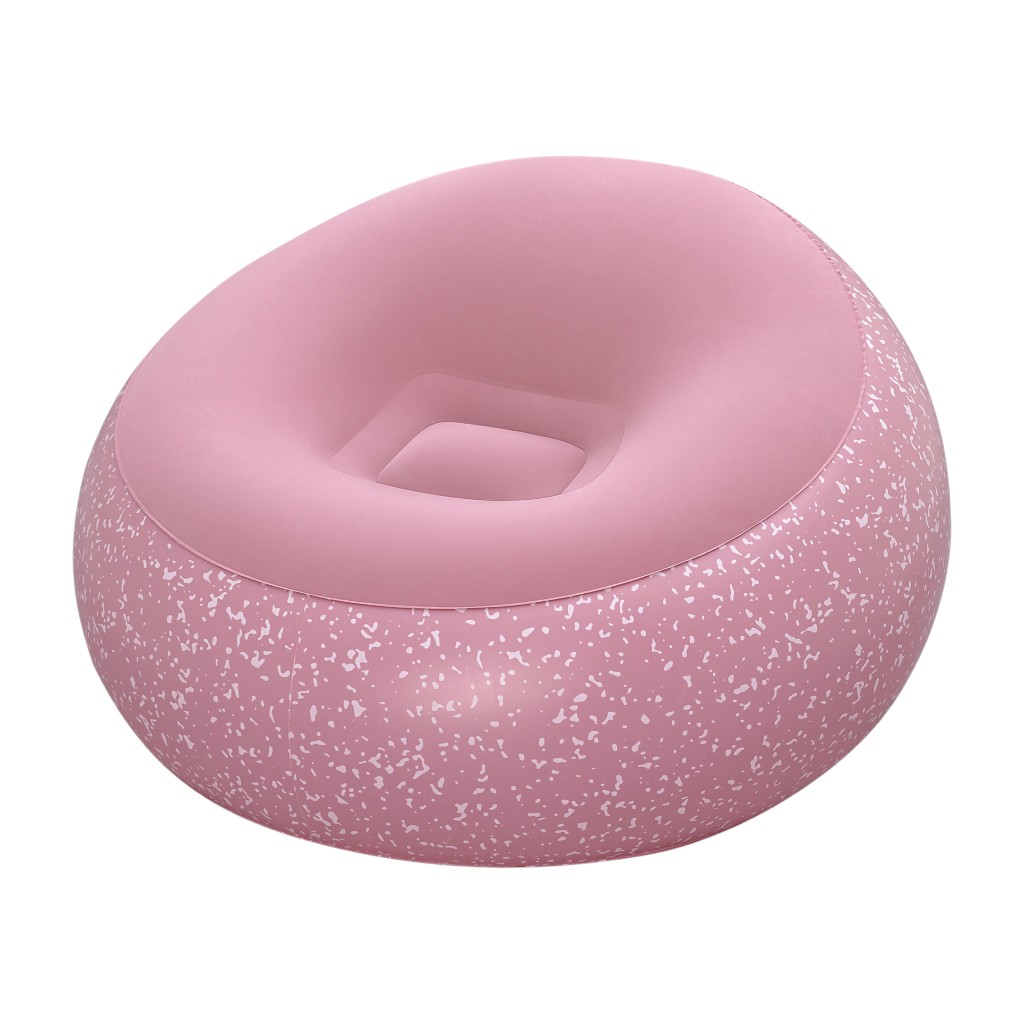 Puff Inflable Rosado 44X44X26Cm