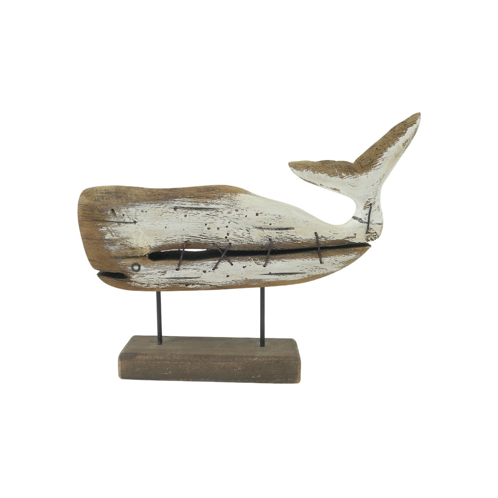 Ballena Decorativa De Madera 29x5.5x23.5cm
