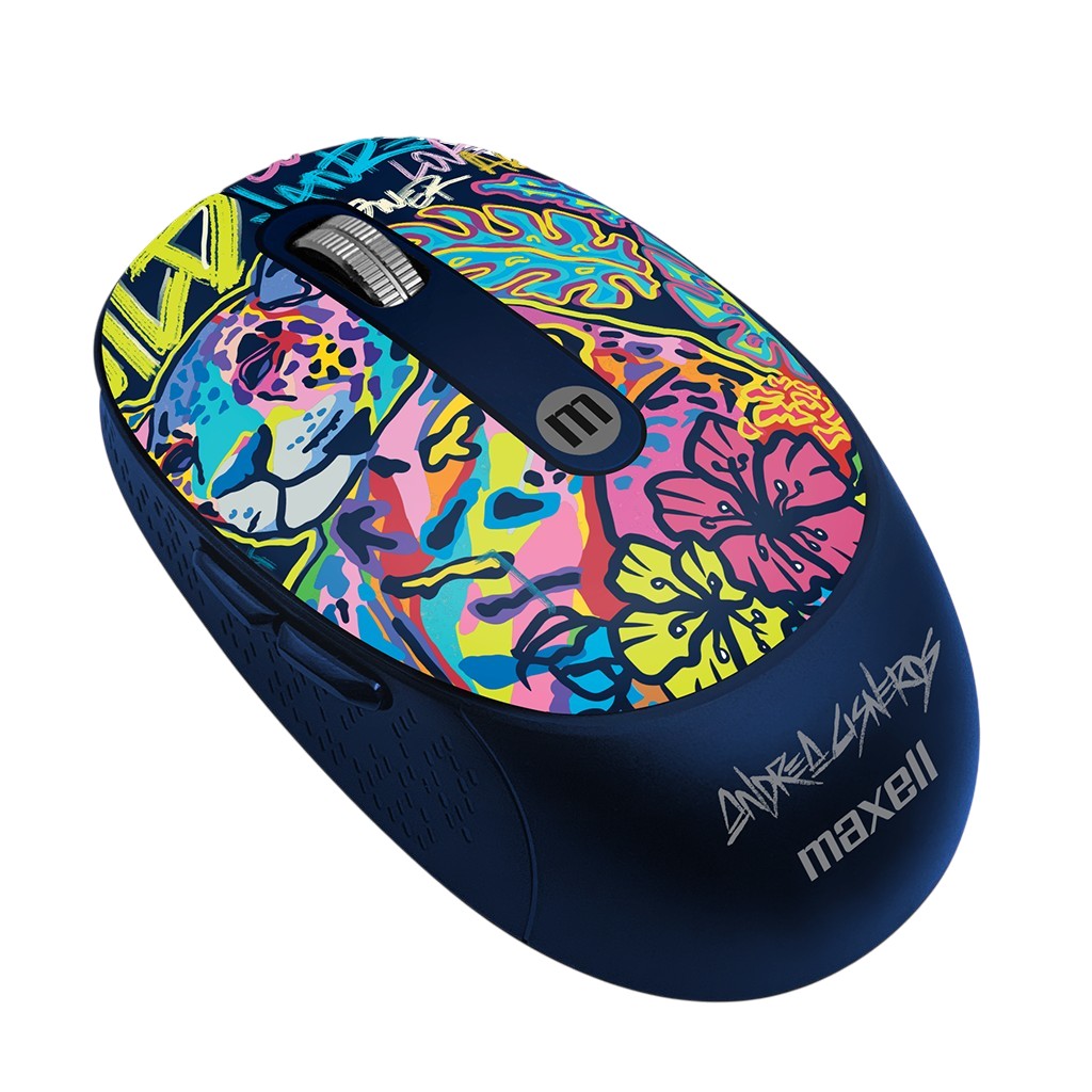 Mouse Inalámbrico Maxell Edición Especial Diseño Wild Estampado De Jaguar