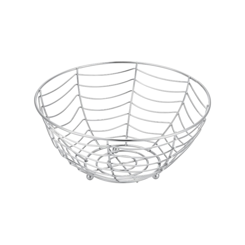 Canasta Plateado De Fruta 25X12Cm