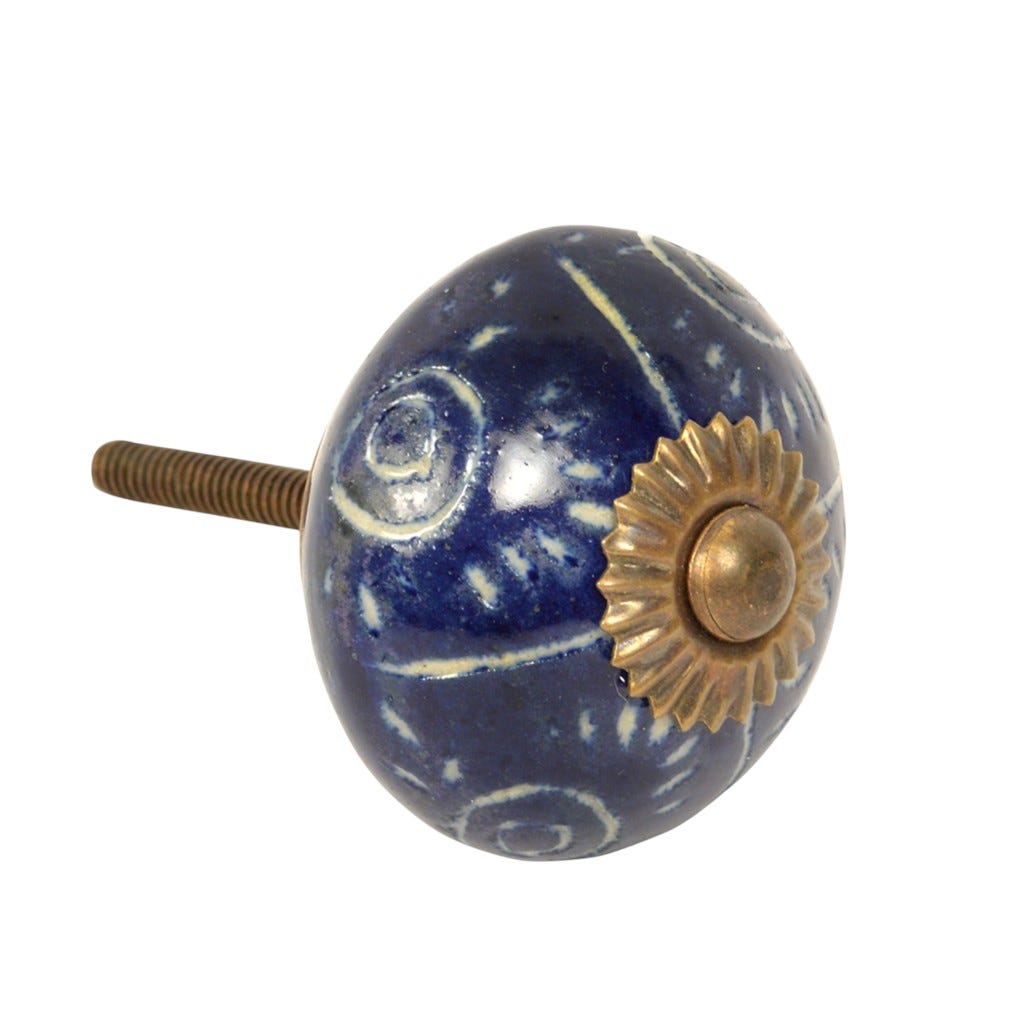 Tiradores Azul Set 2Pzas 6,5X4X4Cm