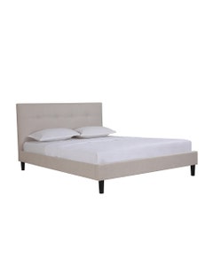 Cama Justine Queen Beige 220X161.5X105Cm