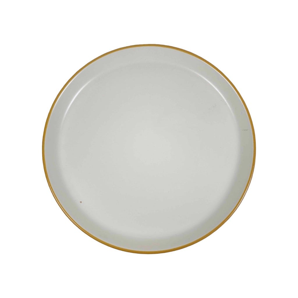 Plato De Cenar Con Bordes Amarillo 28Cm