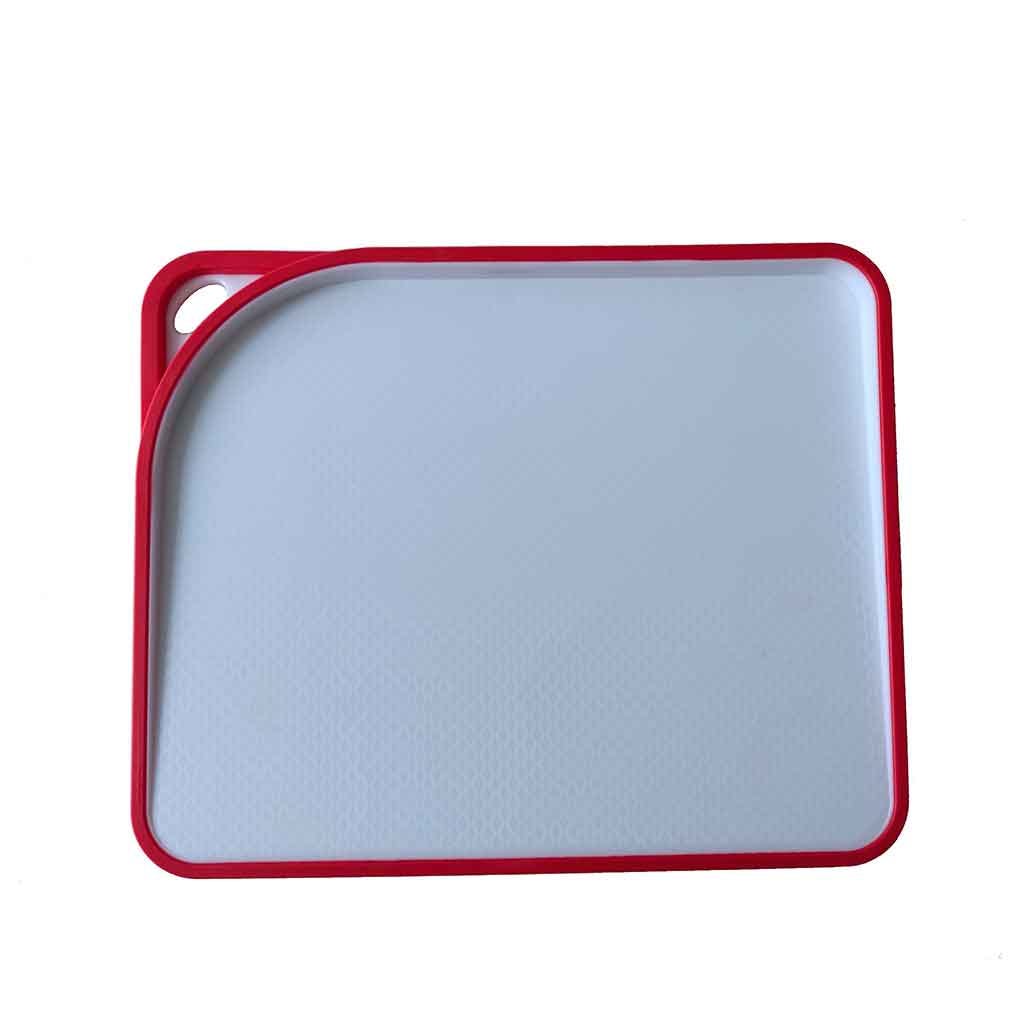 Tabla De Picar Blanco Con Borde Rojo 28.2X23.2X1.6Cm