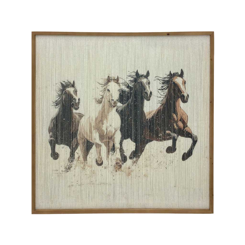 Cuadro De Caballos Surtido 80x80x0cm