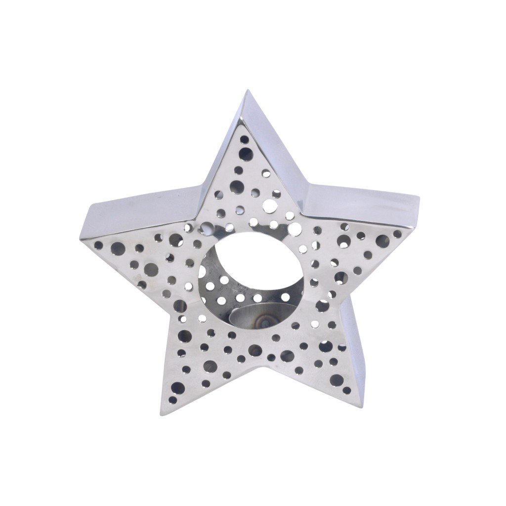 Candelabro Con Forma De Estrella 16X5.5X15Cm