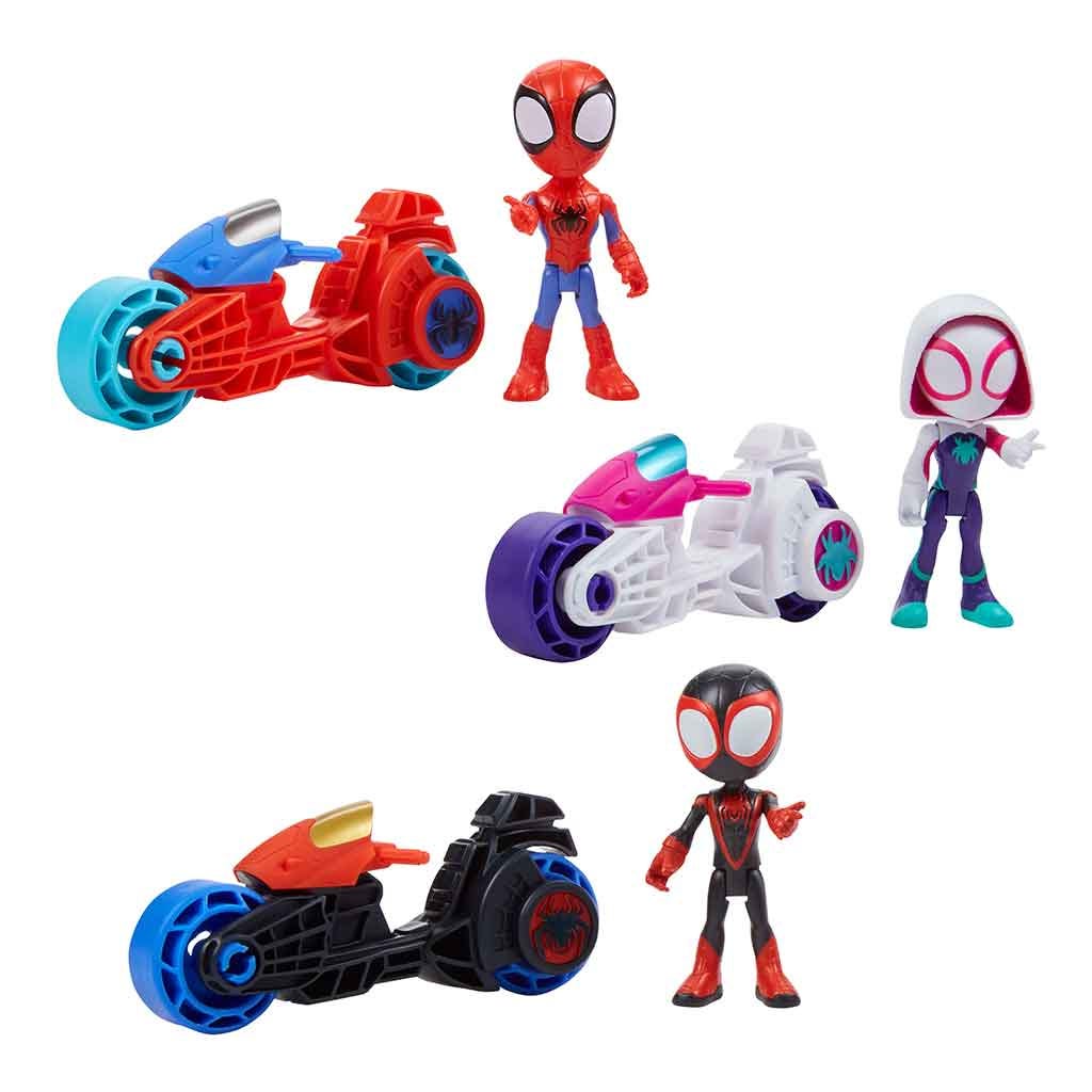 Spidey Surtidos Motocicleta Y Figura