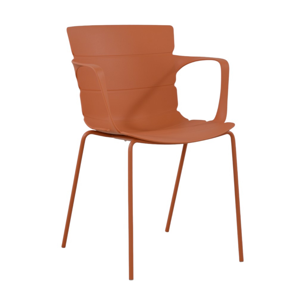 Silla Trebol Naranja 56,5X54X80,5Cm