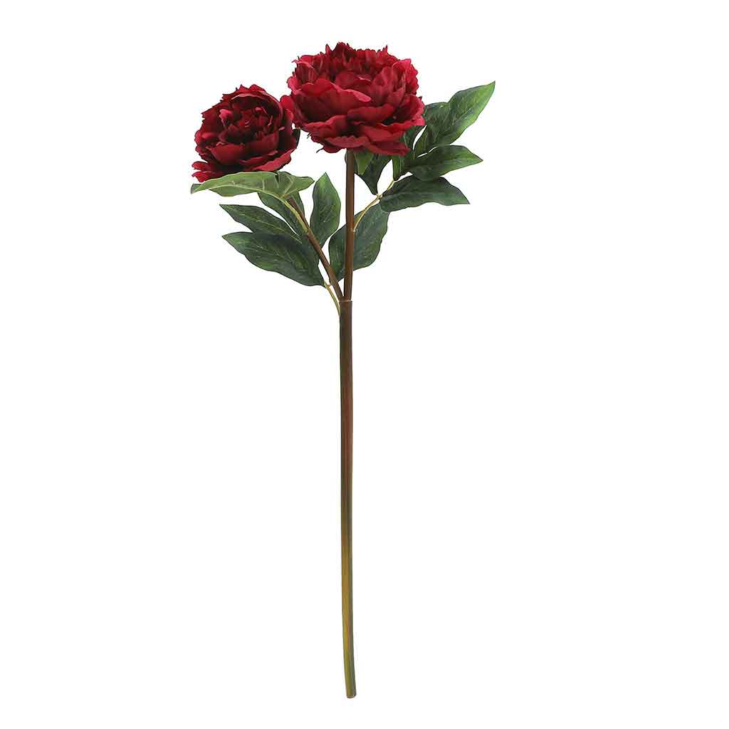 Flor De Peonía Artificial Morado 27Cm