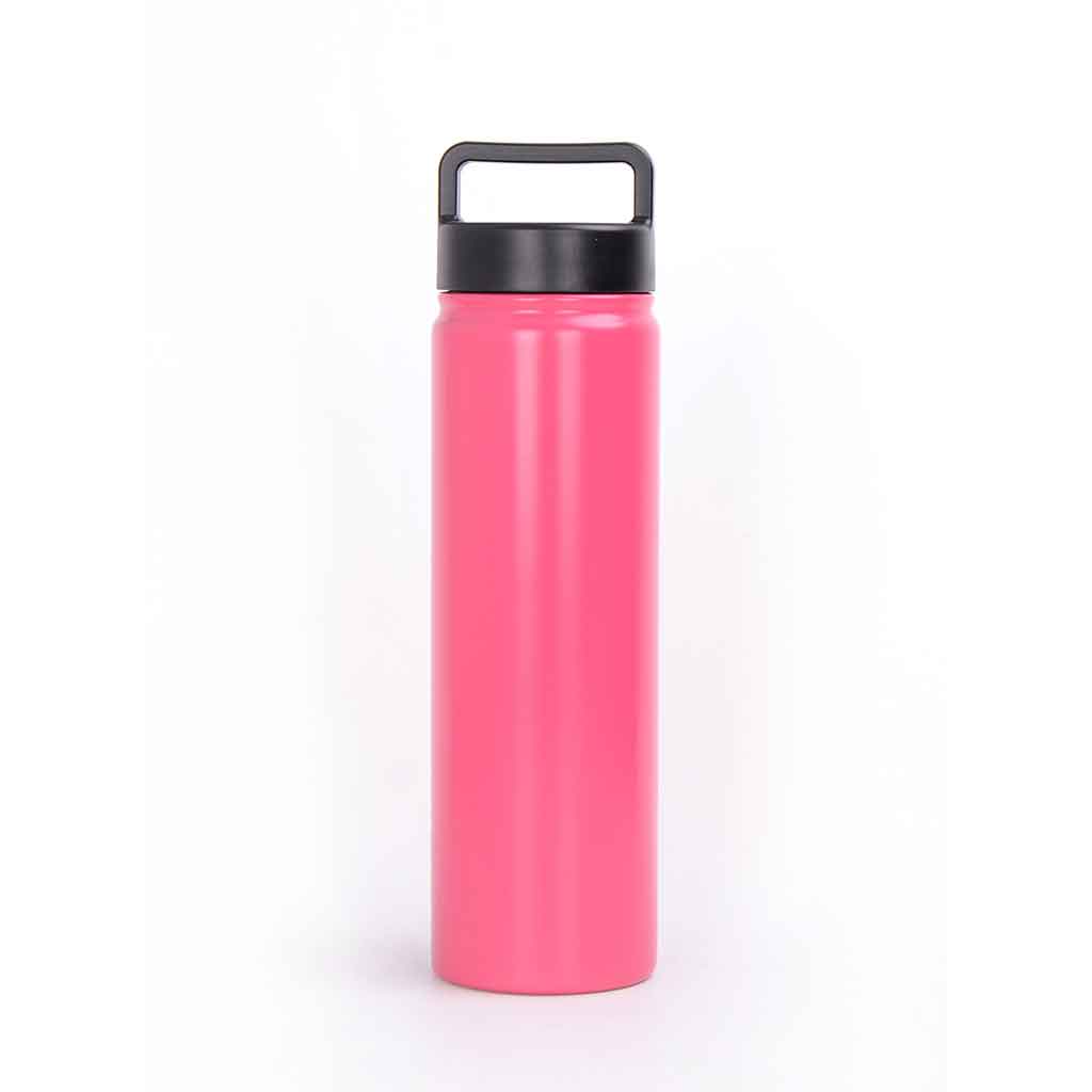 Botella de agua rosado de acero 660ML 