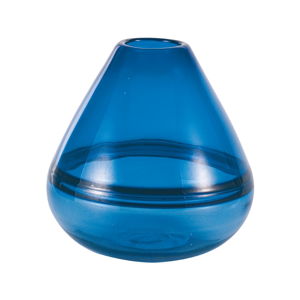 Jarrón decorativo azul 22x21cm