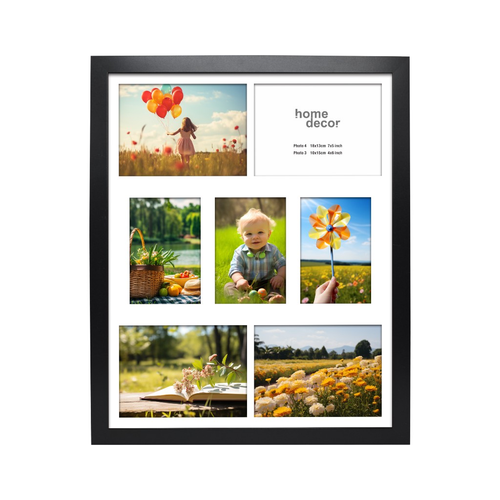 Portarretrato Collage Negro 44x54x1.5cm