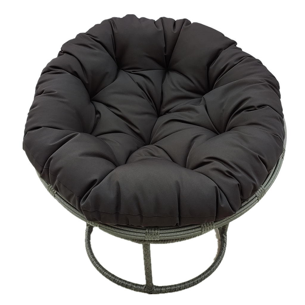 Silla luna Rafaela con cojín gris 95X95X77CM