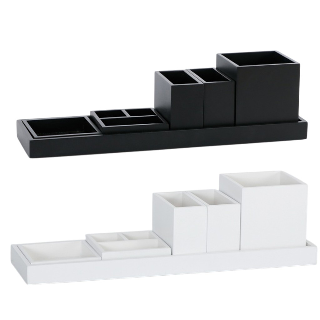 Organizador De Escritorio De 7 Compartimentos Colores Surtidos 38X10.5X10Cm