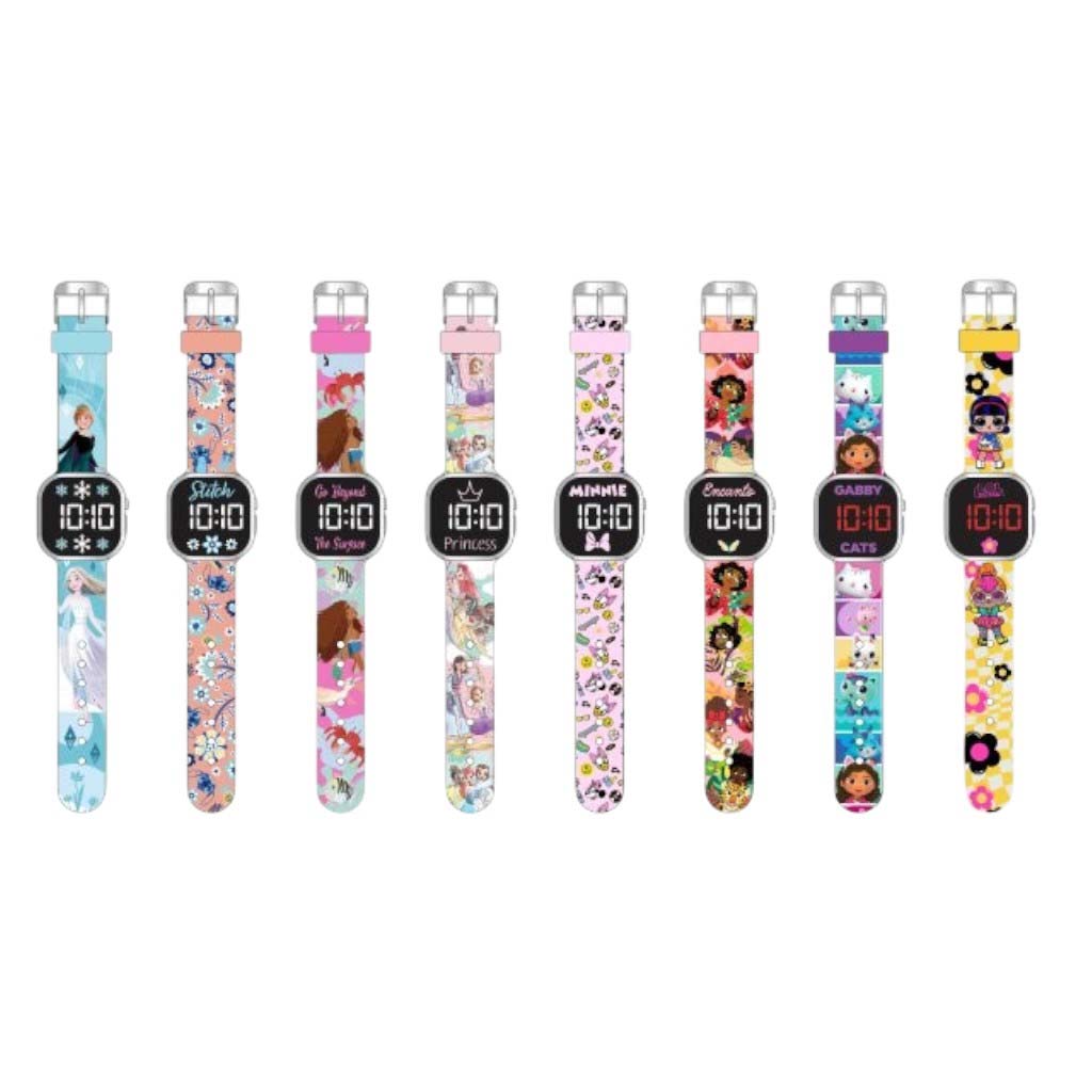 Reloj Led Estampada De Minnnie & Daisy