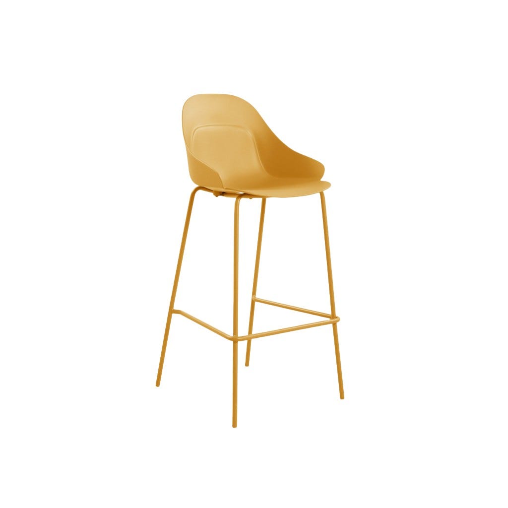 Taburete Amarillo Mostaza Jade 48X46,5X106Cm