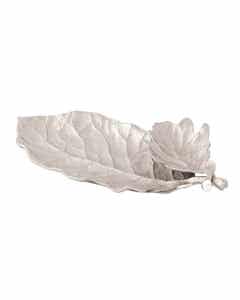Bandeja De Hoja Decorativa 49X22X6.5Cm