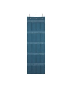 Organizador de zapatos azul para colgar con 20 bolsillos