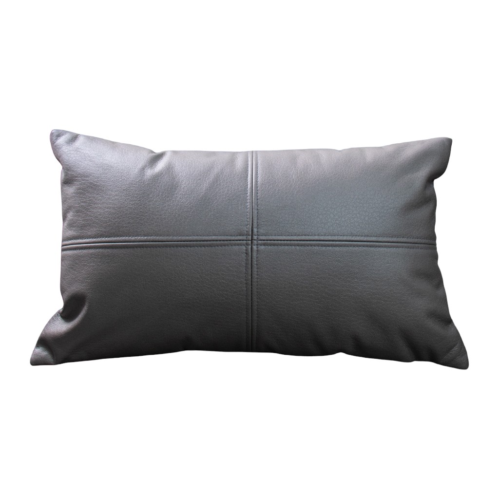 Cojín De Cuero Beige Oscuro 30X50Cm