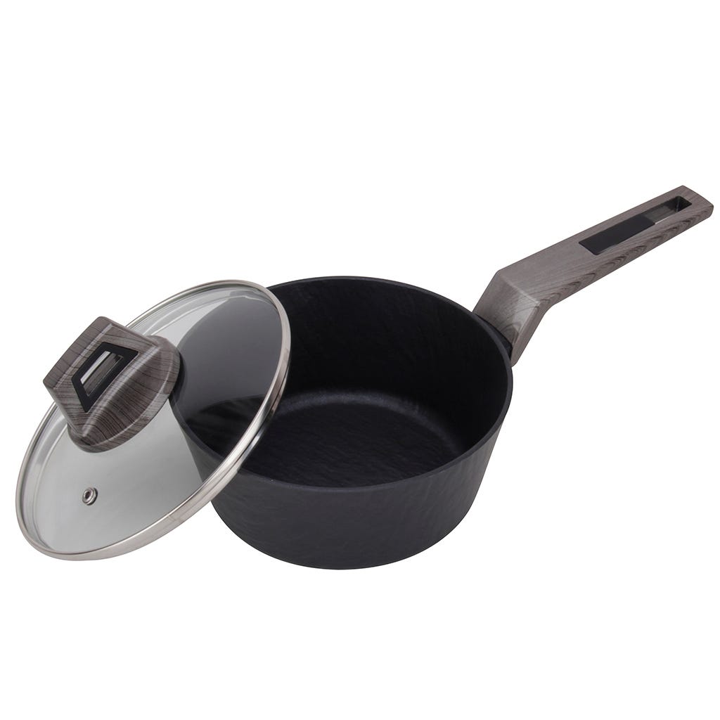 Olla con tapa Amercook con mango pintada de madera